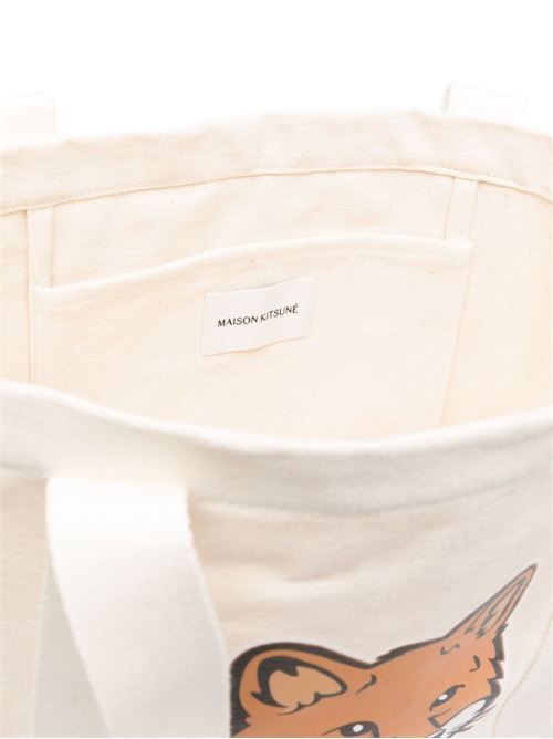 Borsa tote in tela Fox Head MAISON KITSUNE | LW05101WW0050P700